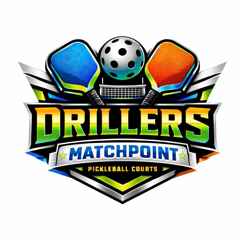 DRILLERS MATCHPOINT PICKLEBALL COURTS logo