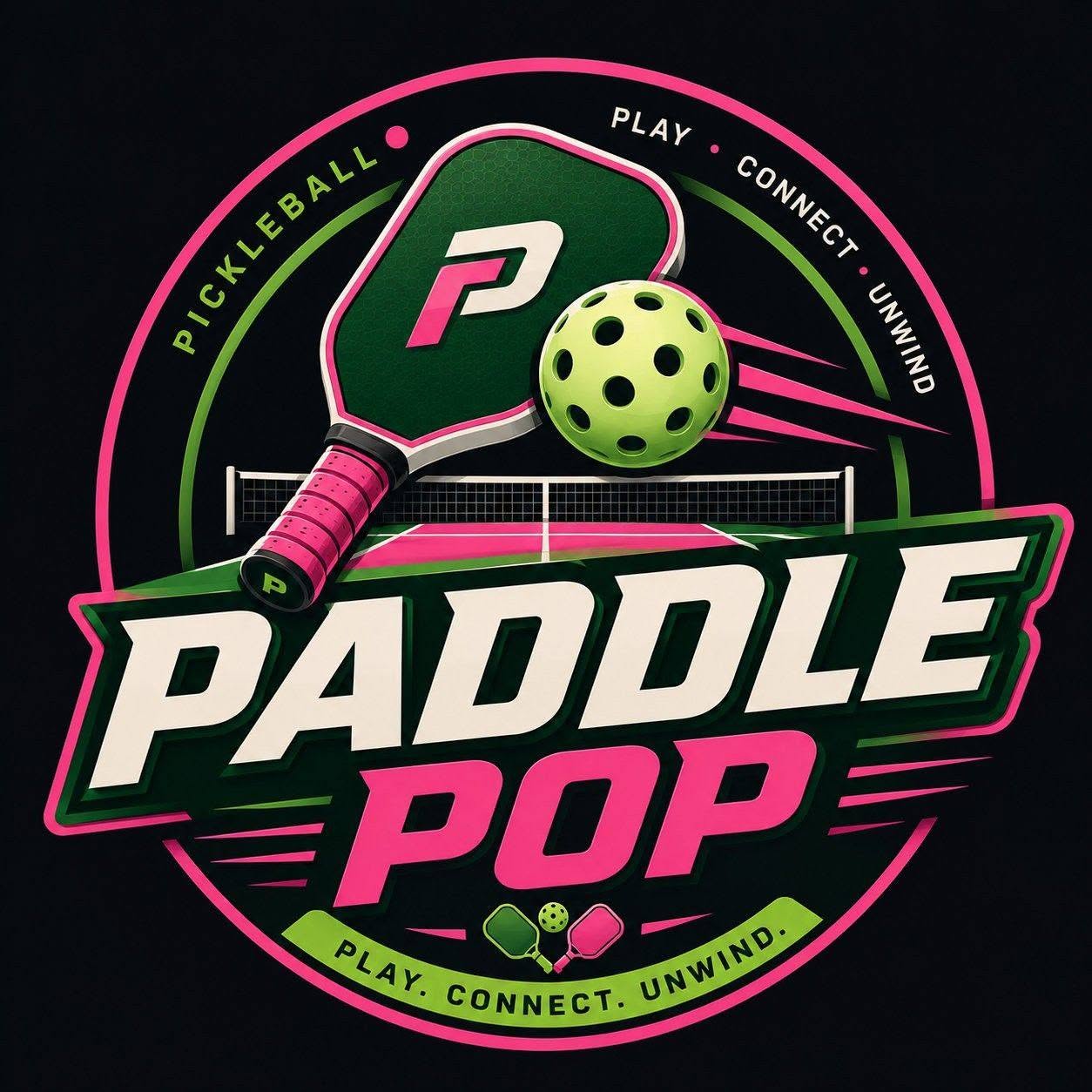 Paddle Pop Pickleball Court logo