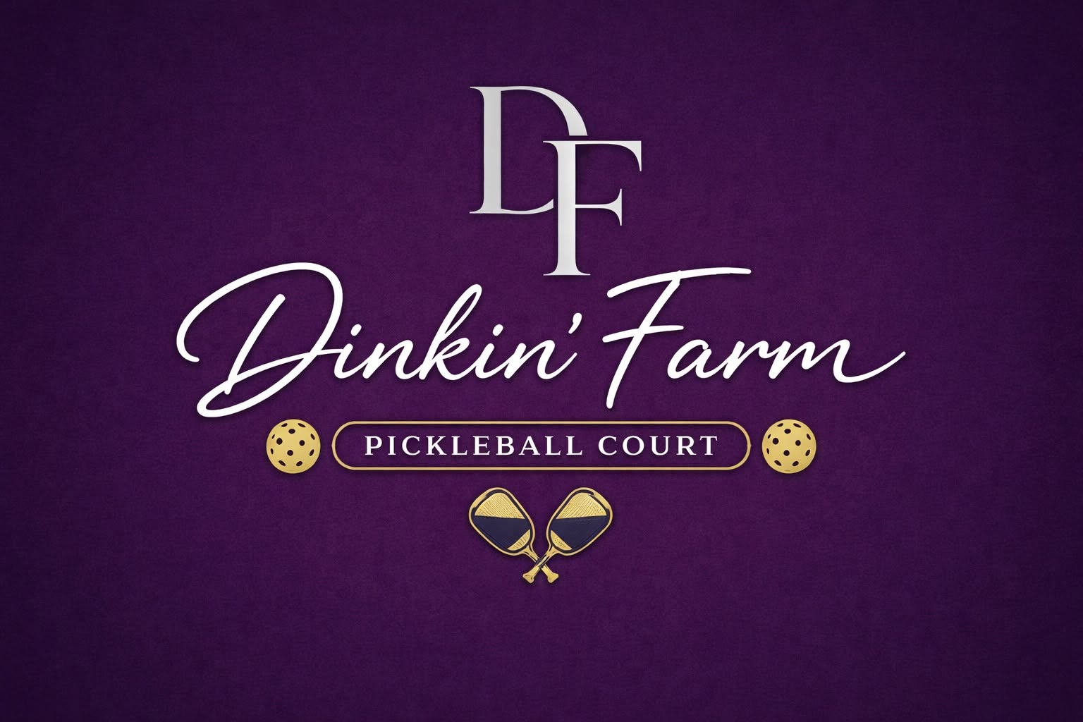 Dinkin' Farm Pickleball Court logo